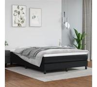 vidaXL Matelas de lit à ressorts ensachés Noir 140x190x20cm Similicuir