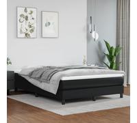 Matelas de lit à ressorts ensachés Noir 140x190x20cm Similicuir vidaXL