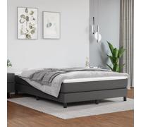 Matelas de lit à ressorts ensachés Noir 140x190x20cm Similicuir vidaXL