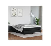 Vidaxl Matelas De Lit À Ressorts Ensachés Noir 140x200x20cm Similicuir