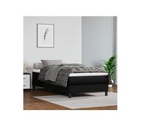 Matelas de lit à ressorts ensachés Noir 80x200x20 cm Similicuir347682
