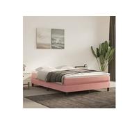 Vidaxl Matelas De Lit À Ressorts Ensachés Rose 140x200x20 Cm Velours