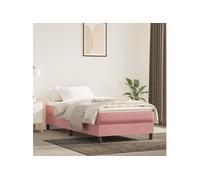 Matelas de lit à ressorts ensachés Rose 90x200x20 cm Velours