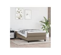 Matelas de lit à ressorts ensachés taupe 120x190x20 cm Tissu