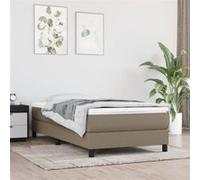 Vidaxl Matelas De Lit À Ressorts Ensachés Taupe 90x190x20 Cm Tissu