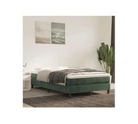 vidaXL Matelas de lit à ressorts ensachés Vert foncé 120x200x20 cm Vert