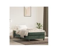 vidaXL Matelas de lit à ressorts ensachés Vert foncé 80x200x20 cm Vert