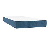vidaXL Matelas de Lit à Ressorts Ensachés Matelas de Lit Rembourré Lit Simple Adulte Meuble de Chambre à Coucher Bleu Foncé 80x200x20 cm