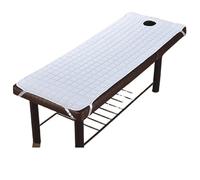 matelas de lit de massage Ensemble de lit traitement spa massage couleur multi-taille avec trou drap table salon unie matelas(White,190x80cm(74x31inch))