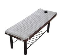 matelas de lit de massage Ensemble de lit traitement spa massage couleur multi-taille avec trou drap table salon unie matelas(Gray,190x80cm(74x31inch))