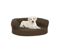 Matelas de Lit Ergonomique pour Chien 60x42 cm Aspect de Lin Canapé 171301