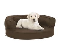 Matelas de Lit Ergonomique pour Chien 60x42 cm Aspect de Lin Canapé vidaXL