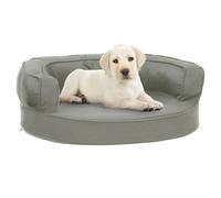 Matelas de Lit Ergonomique pour Chien 60x42 cm Aspect de Lin Canapé vidaXL
