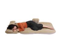 Matelas de lit gonflable, intérieur et extérieur, Camping, voyage, siège arrière de voiture, coussin de lits pneumatiques (Beige)