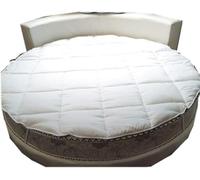 Matelas De Lit Rond épais, Surmatelas Respirant avec Matelassage à Fond Antidérapant Matelas Ultra Doux pour L’hôtel, 220x220cm(87x87inch)