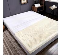 Matelas de luxe en latex naturel 100 % latex naturel, 7 zones de soutien, doux et confortable, respirant, ventilation nid d'abeille, confort de sommeil haut de gamme