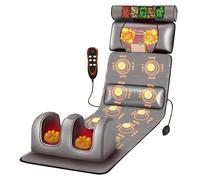 Matelas de massage pour tout le corps - Tapis de massage Shiatsu chauffant avec oreillers réglables et coussins chauffants pour la relaxation musculaire à la maison/au bureau