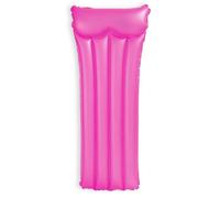 Matelas de natation - Intex - 183x76 cm - Rose - Appui-tête confortable - Matériau PVC - Construction i-beam - Gonflable