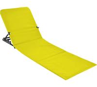 Matelas de plage pliable avec dossier - jaune - Plage Jardin Piscine Chaise longue pliable