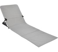 Spetebo Natte de plage pliable avec dossier - Chaise longue de plage - Chaise longue de jardin gris