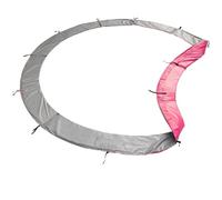 Matelas de Protection réversible pour Trampoline Ø370cm Perth - Gris réversible Rose - Installation Facile Attaches Velcro