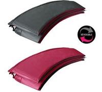 Matelas de Protection réversible pour Trampoline Ø370cm Perth - Gris réversible Rose - Installation Facile Attaches Velcro