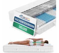 Matelas de qualité AM | Matelas à ressorts ensachés 3D Deluxe | 160x200 cm | H2 | Matelas à ressorts ensachés en forme de tonneau avec mousse froide | 160/200 | Matelas à ressorts | Degré de fermeté H