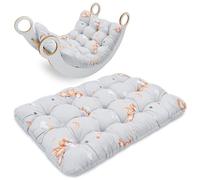 Matelas de sol enfant 70x110 cm - bébé coussin doux en coton pour arche d'escalade et jouet Montessori - tapis d'eveil bebe et pour coin lecture Oeko-Tex Lapin