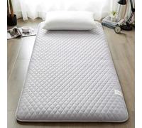 Matelas de sol enroulable de style japonais, solution de couchage portable pour canapés d'invités et plus encore, taille simple/double, gris, 150 x 200 cm