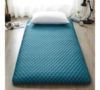 Matelas de sol enroulable d'inspiration japonaise pour lit simple/double, futon pliable, solution de couchage portable pour canapés d'invités et plus encore, couleur vert paon, 135 x 200 cm