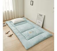 Matelas de sol futon japonais tatami pour chambre à coucher, extra épais, pliable, enroulable, respirant, lit d'appoint, lit d'invité (vert, 100 x 200 cm)