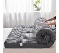 Matelas de Sol futon, Matelas Pliable et Enroulable - Facile à Ranger, Tissu Respirant pour canapé, pour lit, dortoirs, Camping, canapés, chaises Longues(Gray,Twin(100x200cm))