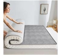 Matelas de sol japonais 90 x 190 cm, tapis rembourré, matelas de lit pliable en latex, confortable 10 cm d'épaisseur, idéal pour une vie minimaliste, gain de place, solution de sommeil confortable