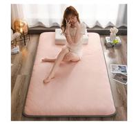 Matelas de Sol Japonais, Matelas futon Enroulable Pliable Portable pour Sol, lit d'invité, canapé, lit Simple/Double,Rose,100x200cm