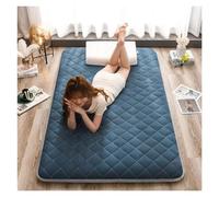 Matelas de Sol Japonais, Matelas futon Enroulable Pliable Portable pour Sol, lit d'invité, canapé, lit Simple/Double,Bleu,100x200cm