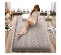 Matelas de Sol Japonais, Matelas futon Enroulable Pliable Portable pour Sol, lit d'invité, canapé, lit Simple/Double,Gris,100x200cm