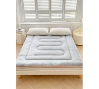 Matelas de sol japonais matelassé, matelas futon rembourré en peluche chaude, très épais, pliable, pour dortoir, camping, canapé, gris, 120 x 200 cm
