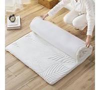 Matelas de sol japonais pliable, doux, fin, respirant pour lit double, 135 x 200 cm, lit futon léger et confortable pour une nuit de sommeil confortable - blanc