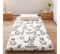 Matelas de sol japonais pour lit simple, gris, 198 x 119 x 5,8 cm - Matelas pliable à trois plis pour lit futon à roulettes King Size