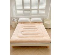 Matelas de sol japonais, surmatelas futon extra épais, rembourré, en peluche chaude, tapis de couchage pliable, pour chaise longue, lit d'invité, dortoir, camping, canapé, marron, 120 x 200 cm