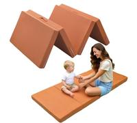 Matelas de sol pliable et enroulable, sommier respirant, pour chambre à coucher, ensemble de 4 pièces, 5/8 cm d'épaisseur, lavable avec housse amovible, matelas ergonomique pour coffre de vo