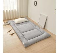 Matelas de sol - Tatami épais - Futon japonais épais - Matelas de couchage portable enroulable et pliable pour garçons et filles - Matelas de dortoir d'étudiant - Gris - 90 x 190 cm