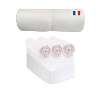 Matelas de voyage 60x120 + 3 Draps housse Coton + 2 Alèses - EASY DORT - 60x120 - Bébé - 22kg/m3 - Blanc