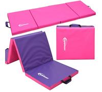 Matelas d'entrainement eyepower 200x60x5cm - Tapis de Sport rembourré pliant Rose