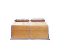 Matelas d'été 100 % bambou naturel, matelas pliable, respirant et confortable, pour lit double/deux places et très grand, avec 2 taies d'oreiller douces