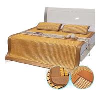 Matelas d'été en bambou frais - Housse de matelas pliable, respirante et absorbant la transpiration, parfaite pour la maison, l'école et le dortoir - Cadeau de sommeil confortable Couleur