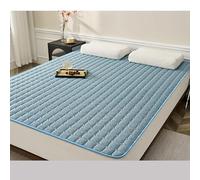 Matelas d'été en mousse à mémoire de forme rafraîchissante de 2 cm d'épaisseur, respirant, pliable, accessoire essentiel pour la chambre à coucher, couleur bleue, 200 x 220 cm pour un confort ultime
