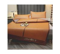 Matelas d'été en rotin - Matelas rafraîchissant et respirant - Double matelas rafraîchissant pliable pour les nuits chaudes - Idéal pour la maison, le dortoir et le canapé(Khaki,135x195cm/53x77in)