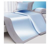 Matelas D'été Respirant en Soie Glacée Et Rotin, Sangles Réglables for Un Ajustement Parfait du Matelas, Design Pliable for La Maison, Les Voyages Et Les Dortoirs(Blue,90x195cm)