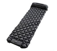 Matelas d'extérieur ultraléger avec oreiller pour plus de confort et de soutien pour des nuits reposantes pour le camping (noir)